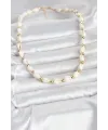 Beyaz Doğal Deniz Kabuğu Dizi Kadın Kolye TJ-BKO11061