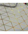 Beyaz Geometrik Desenli Büyük Boy Karton Hediye Çantası