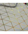 Beyaz Geometrik Desenli Mini Boy Karton Hediye Çantası