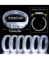 Beyaz-Gümüş Led Işıklı Baskı Yapılabilen Pilli Bileklik Bilezik 1,5 cm Genişlik