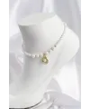 Beyaz İnci İstiridyeli Model Halhal