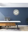 Beyaz Klasik Şık 52 Cm Metal Duvar Saati