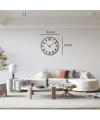 Beyaz Klasik Şık 52 Cm Metal Duvar Saati