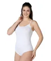 ieg™ BEYAZ MI  1415 Modal Cotton Çıtçıtlı İnce Askılı Body