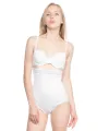ieg™ BEYAZ MI  2028 Dantelli Yüksek Bel Slip Korse