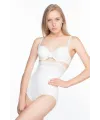 ieg™ BEYAZ MI  2028 Dantelli Yüksek Bel Slip Korse
