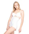 ieg™ BEYAZ MI  2886 Yüksek Bel Tül Slip Lazer Korse