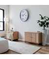Beyaz Modern Prestij 52 Cm Metal Duvar Saati