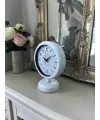 Beyaz Motifli 25 x 20 Cm Metal Masa Saati
