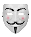 Beyaz Pembe Yanaklı V For Vendetta Maskesi