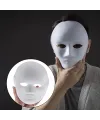 Beyaz Renk Boyanabilir Anonim Tam Yüz Cosplay Maske 24x18 Cm