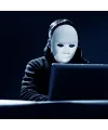 Beyaz Renk Boyanabilir Anonim Tam Yüz Cosplay Maske 24x18 cm
