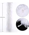 Beyaz Renk Kabarık Kalın Otriş Boa Tüy 6 cm Genişlik 180-200 cm Uzunluk