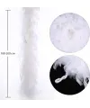 Beyaz Renk Kabarık Kalın Otriş Boa Tüy 6 Cm Genişlik 180-200 Cm Uzunluk