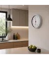 Beyaz Takvimli 40 x 40 Cm Metal Duvar Saati