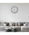 Beyaz Takvimli 52 x 52 Cm Metal Duvar Saati