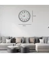 Beyaz Takvimli 52 x 52 Cm Metal Duvar Saati