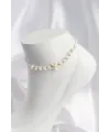 Beyaz ve Karışık Renk Deniz Yıldızı Motifli Halhal