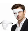 Beyaz Yarım Erkek Maske – Phantom Parti & Balo Maskesi
