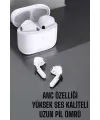 Beyaz Yeni Nesil Pro Bluetooth Kulaklık Yüksek Ses Kaliteli Anc Özelliği