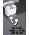 Beyaz Yeni Nesil Pro Bluetooth Kulaklık Yüksek Ses Kaliteli Anc Özelliği