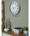 Beyaz Zarafet 40 Cm Metal Duvar Saati