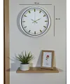 Beyaz Zarafet 40 Cm Metal Duvar Saati