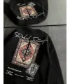 Bisiklet Yaka Baskılı SweatShirt - Siyah