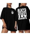 Bisiklet Yaka Kısa Kol Baskılı T-shirt - Siyah