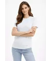Bisiklet Yaka Tişört Regular Kalıp Basic Pamuklu Günlük Kullanım T-shirt - Beyaz