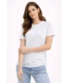 Bisiklet Yaka Tişört Regular Kalıp Basic Pamuklu Günlük Kullanım T-shirt - Beyaz