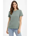 Bisiklet Yaka Tişört Regular Kalıp Basic Pamuklu Günlük Kullanım T-shirt - Mint Yeşili