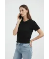 Bisiklet Yaka Tişört Regular Kalıp Basic Pamuklu Günlük Kullanım T-shirt - Siyah
