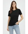 Bisiklet Yaka Tişört Regular Kalıp Basic Pamuklu Günlük Kullanım T-shirt - Siyah
