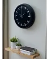 Black Baseline 40 Cm Metal Duvar Saati