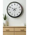 Black Classic 52 Cm Metal Modern Ve Şık Duvar Saati