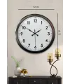 Black Classic 52 Cm Metal Modern Ve Şık Duvar Saati