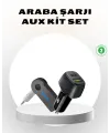 Bluetooth Aux Çevirici Ve Pd Destekli Araç Şarj Cihazı 2’li Set
