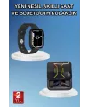 Bluetooth Bağlantılı Kablosuz Kulaklık Ve Yeni Nesil Akıllı Saat 5.0 Bluetooth