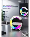 Bluetooth Hoparlör 15w Kablosuz Hızlı Şarj Led Gece Lambası