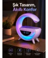 Bluetooth Hoparlör 15w Kablosuz Hızlı Şarj Led Gece Lambası