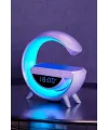 Bluetooth Hoparlör 15w Kablosuz Hızlı Şarj Led Gece Lambası