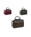 Bluetooth Hoparlör Ahşap Renk Vintage Işıklı Nostaljik Radyo Fm Ahşap Görünümlü