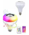 Bluetooth Hoparlör Akıllı Rgb Led Işık Renk Değiştirme Ses Bombası Ampül Görünümlü