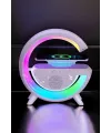Bluetooth Hoparlör Dijital Göstergeli Wireless Şarj Rgb Işıklı