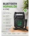 Bluetooth Hoparlör Mikrofonlu Taşınabilir Ses Sistemi Fm Radyo, Usb, Sd Kart Ve Tws Özellikli