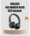 Bluetooth Kablosuz Kulak Üstü Kulaklık Katlanabilir Konforlu Ve Şık Tasarımlı