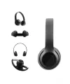Bluetooth Kablosuz Kulaklık Siyah Wireless 5.0 Kulak Üstü Uzun Pil Ömrü
