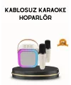 Bluetooth Karaoke Hoparlör Renkli Led Işıklı Ve Type-c Şarjlı