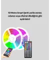 Bluetooth Kontrollü Smart Şerit Led 10m Sese Duyarlı Rgb Aydınlatma